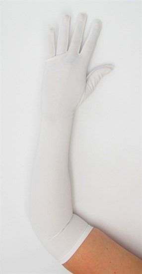 Длинные белые матовые перчатки. Германия - фото 16430