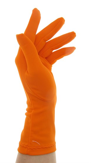 Летние перчатки трикотаж масло. Оранжевые - фото 19852