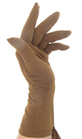 Летние перчатки трикотаж масло. Светло-коричневые - фото 19944