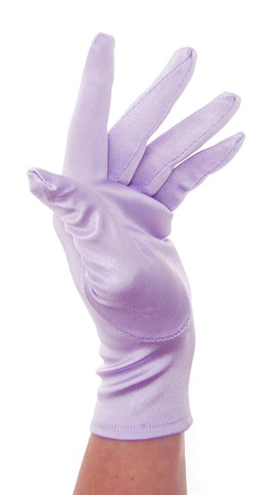 Атласные короткие перчатки. Сиреневые - фото 19990