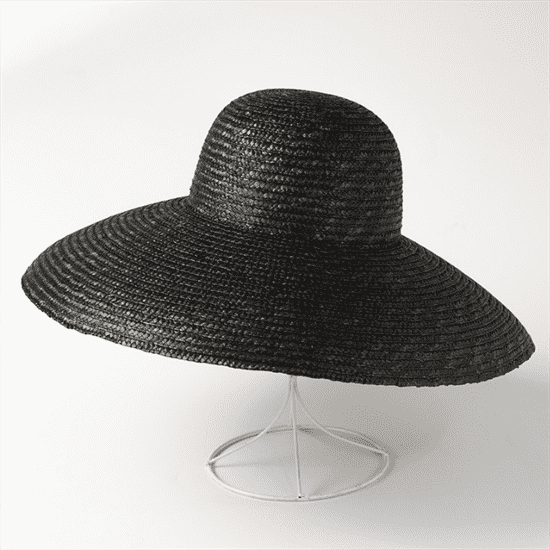 4180. Летняя шляпа с полями в стиле Dior. Черная - фото 22243