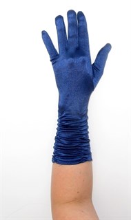 Атласные перчатки со сборками 3/4. Светло-розовые - фото 16493