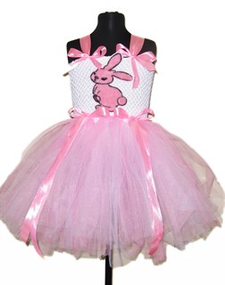 Пышное светло-розовое платье Розовый зайчик