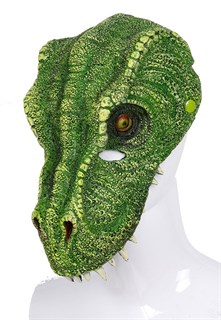 Мягкая полумаска зеленого динозавра 3D