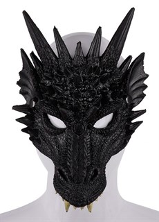 Черный дракон 3D. Мягкая полумаска