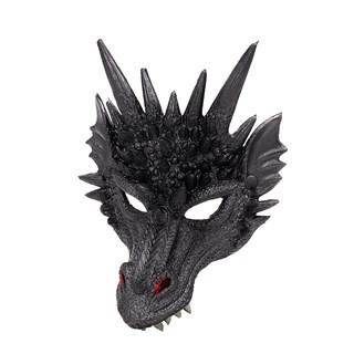 Черный дракон 3D. Мягкая полумаска