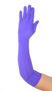Длинные светло-фиолетовые матовые перчатки. Германия