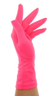 Летние перчатки трикотаж масло. Розовый неон