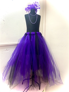 Пышная длинная юбка из фатина. Фиолетовый+черный