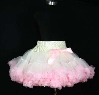 Бело-розовая юбка-пачка Pettiskirt. 32 см