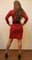 Красное шерстяное платье футляр - фото 10407