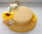 Желтая шляпка цилиндр с цветами Флора - фото 10760