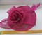 Элегантная шляпа с цветком и пером цвета марсала - фото 10933