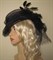 Черная шляпа из регилина с перьями Матильда - фото 11288
