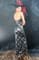 Сексапильная колдунья в черном платье в пол с разрезом - фото 12061
