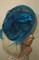 Шляпка с перьями на заколке Рейчел. Цвет морской волны - фото 13033