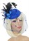 Блестящая шляпка Жанет вуалью. Синяя - фото 15131