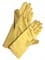 Атласные короткие перчатки. Золотые - фото 15743