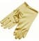 Атласные короткие перчатки. Золотые - фото 15746