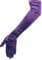 Длинные атласные фиолетовые перчатки - фото 15809