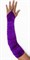 Фиолетовые. Длинные атласные перчатки со сборкой на один палец - фото 15951