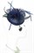 Шляпка таблетка из синамей Вероника. Темно-синяя - фото 16154