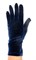 Велюровые короткие перчатки. Темно-синий - фото 16388