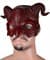 Полумаска дьявола 3D красная - фото 16895