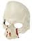 Мягкая полумаска черепа 3D белая с кровью - фото 16904