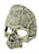 Мягкая полумаска черепа 3D желтая - фото 16917