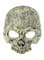 Мягкая полумаска черепа 3D желтая - фото 16920