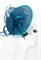 Шляпка с перьями на заколке Рейчел. Цвет морской волны - фото 17349