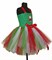 Новогоднее зеленое платье с делом морозом и красными лентами - фото 17605
