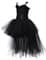 Черное нарядное детское платье из фатина со шлейфом - фото 17717