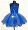 Нарядное детское синее платье из фатина со снежинками - фото 17749