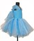 Пышное детское голубое платье из фатина в горошек - фото 17753