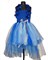 Синее детское платье из фатина со шлейфом - фото 17815