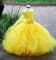 Желтое пышное детское платье в пол Бэль из красавицы и чудовища - фото 18071