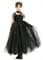 Черное детское пышное платье в пол с блестками - фото 18081