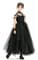 Черное детское пышное платье в пол с блестками - фото 18082