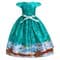 Новогоднее детское платье с красивым принтом цвета морской волны - фото 18222