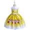 Новогоднее детское желтое платье Весёлый Санта - фото 18250