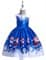 Новогоднее детское синее платье Весёлый Санта - фото 18278