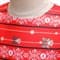 Новогоднее детское красное платье с ярким винтажным принтом - фото 18326