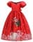 Новогоднее детское красное платье с ярким принтом Елка - фото 18343