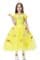 Детское пышное желтое длинное платье Бэль с бабочками - фото 18429