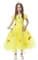 Детское пышное желтое длинное платье Бэль с бабочками - фото 18430