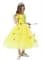 Детское пышное желтое длинное платье Бэль с бабочками - фото 18432
