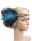 Повязка на голову с голубыми перьями и камнями - фото 18807