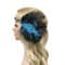 Повязка на голову с голубыми перьями и камнями - фото 18809